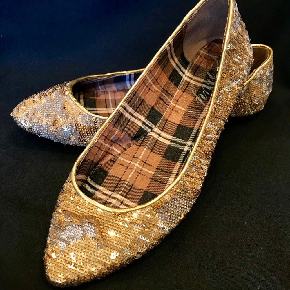 Envy Gold/Silver Reversible Sequin Flats